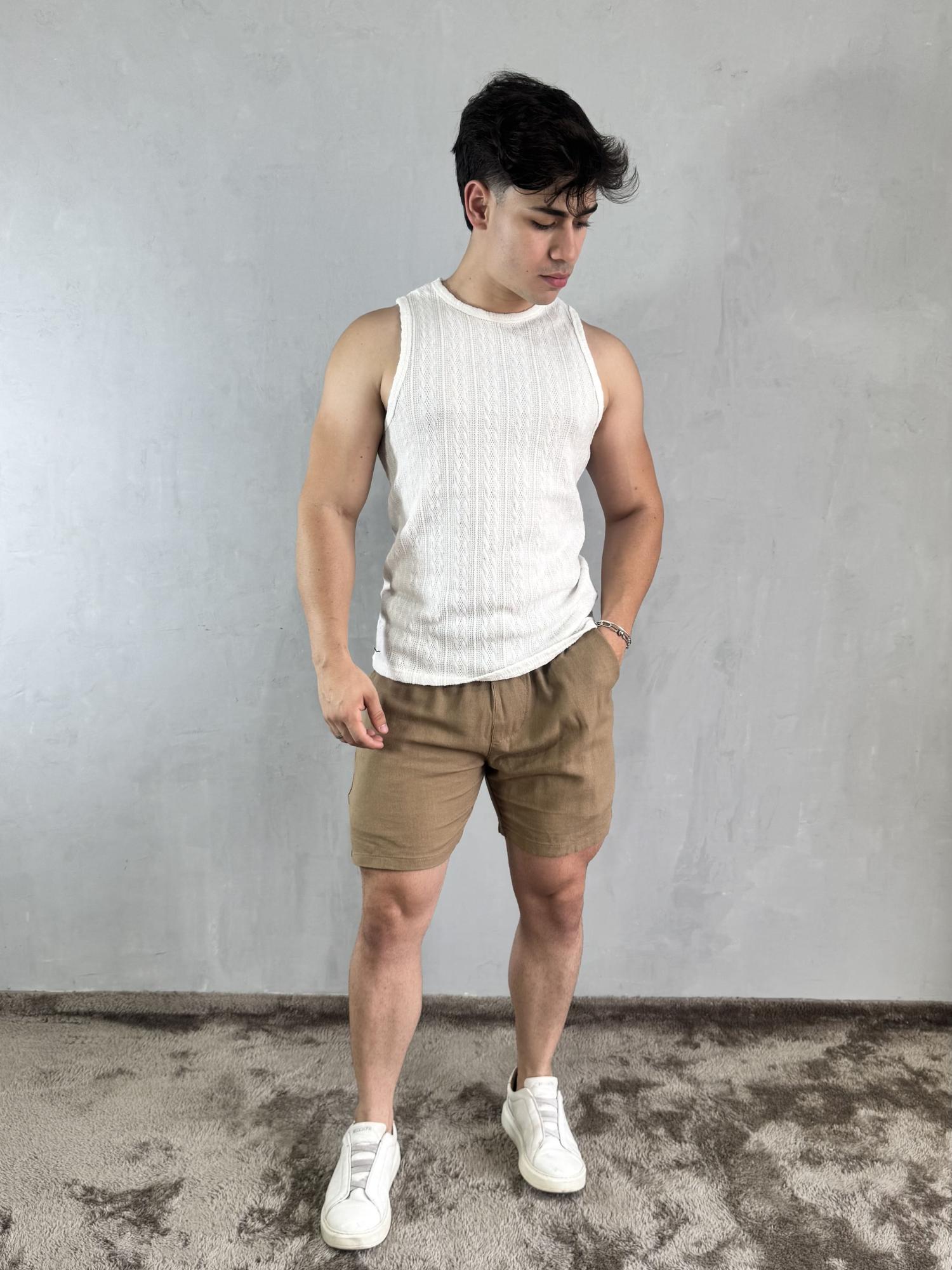 SHORT LINHO CASTANHO