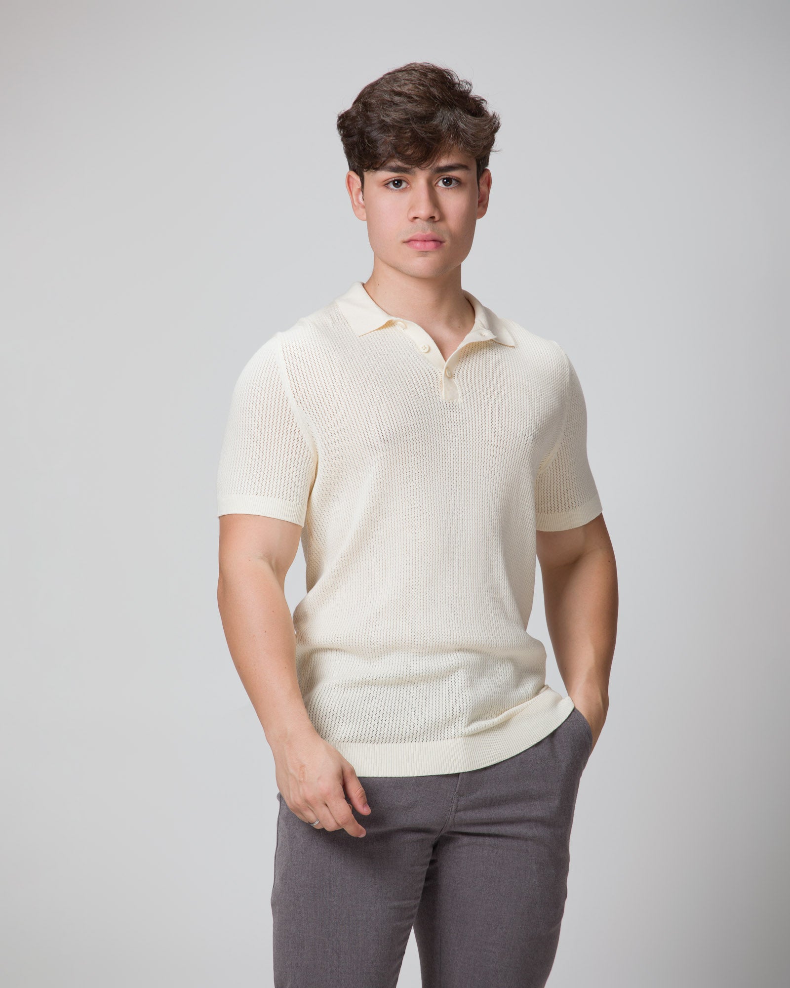 POLO TRICOT OFF WHITE