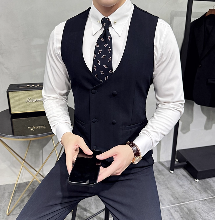 TERNO TRANSPASSADO RISCA DE GIZ AZUL