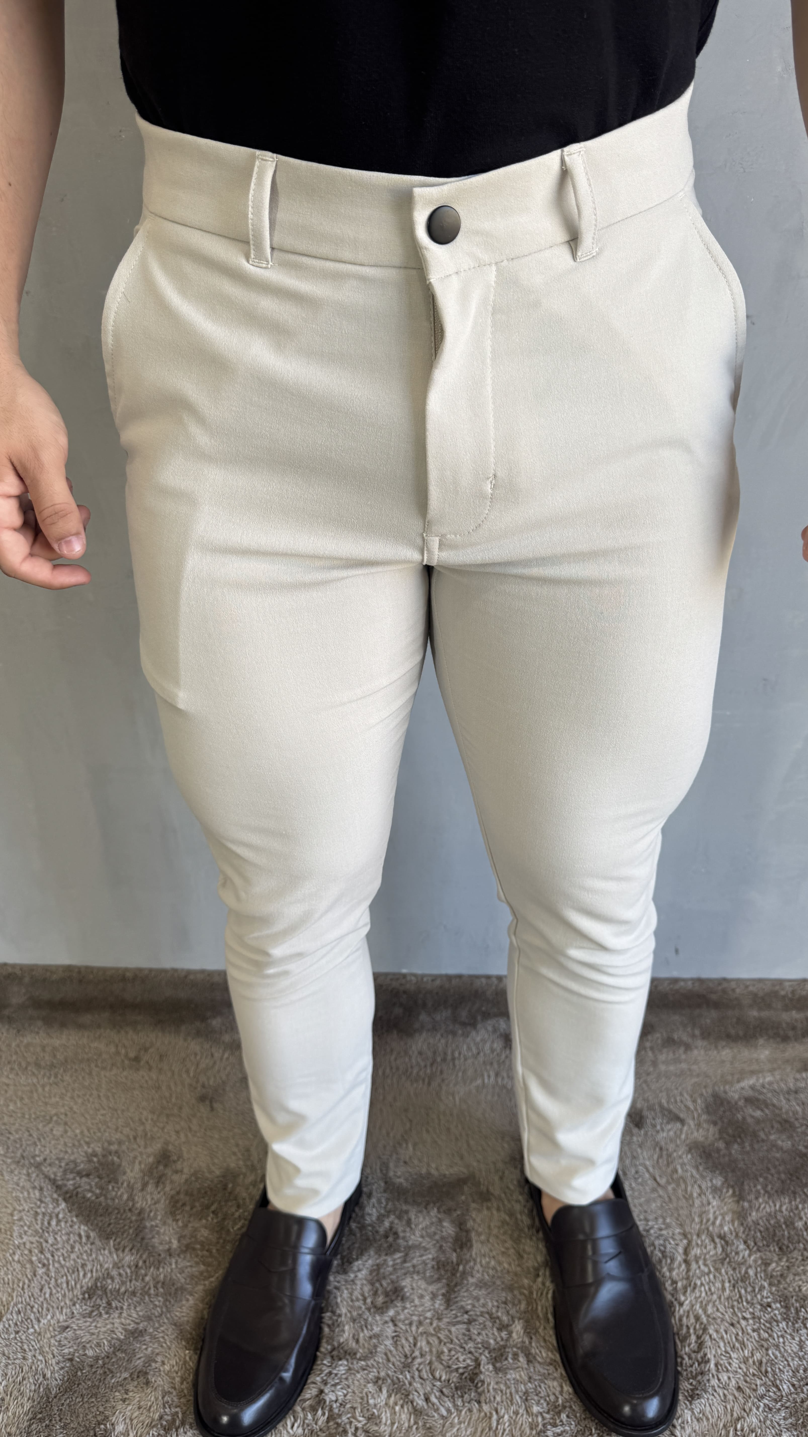 CALÇA ALFAITARIA MELANGE BEGE