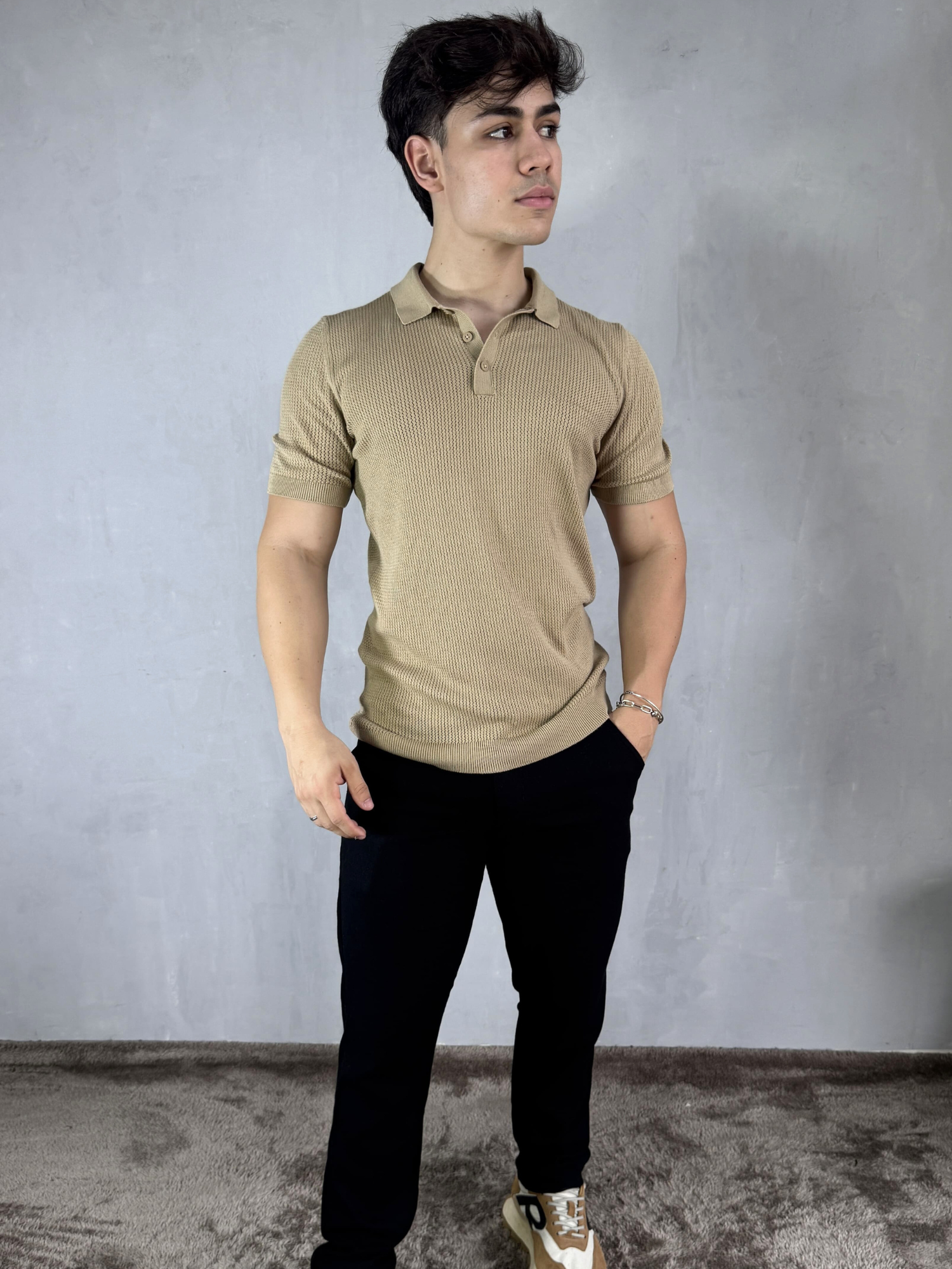 POLO TRICOT KHAKI