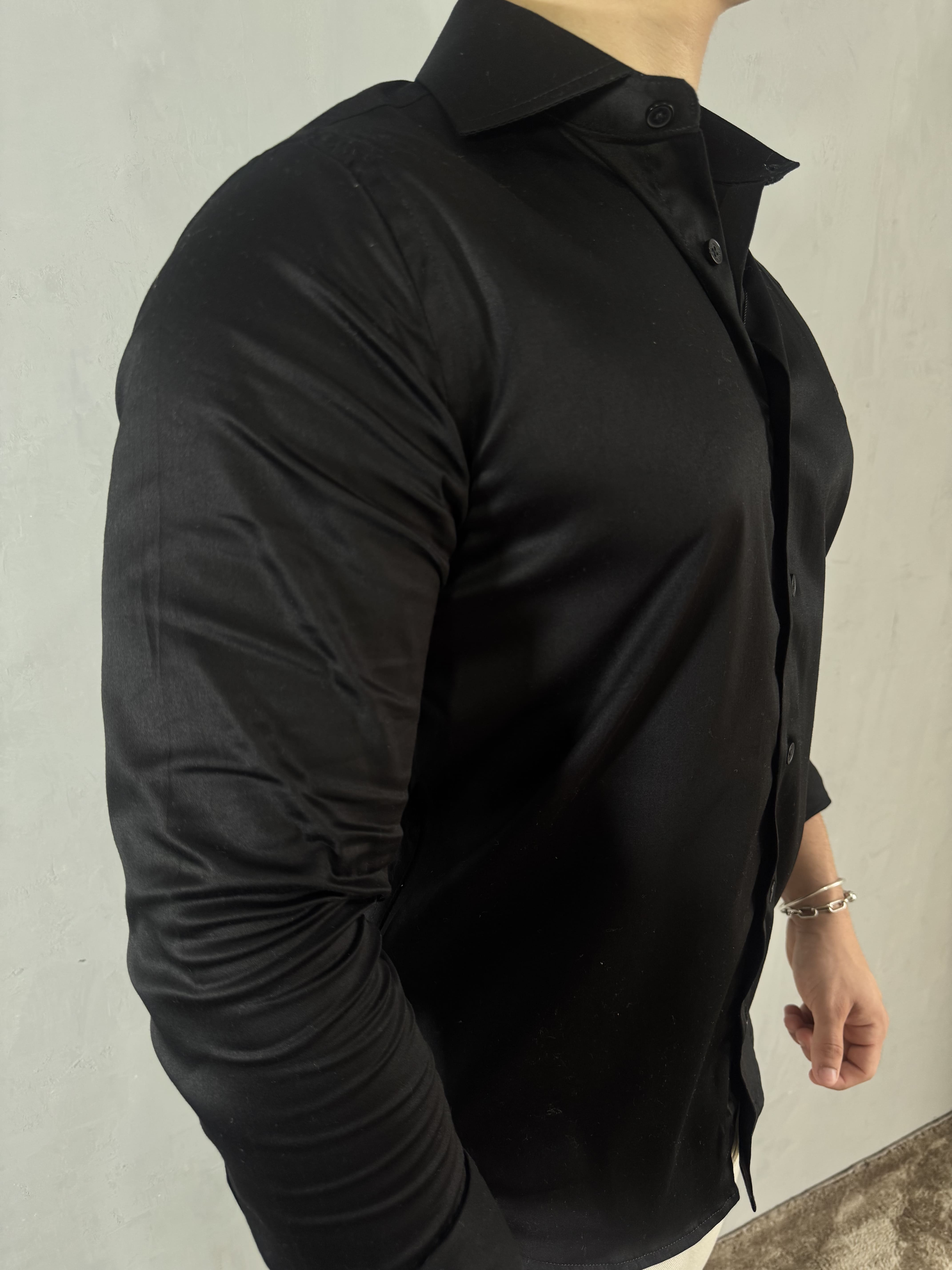 CAMISA MANGA LONGA PRETO