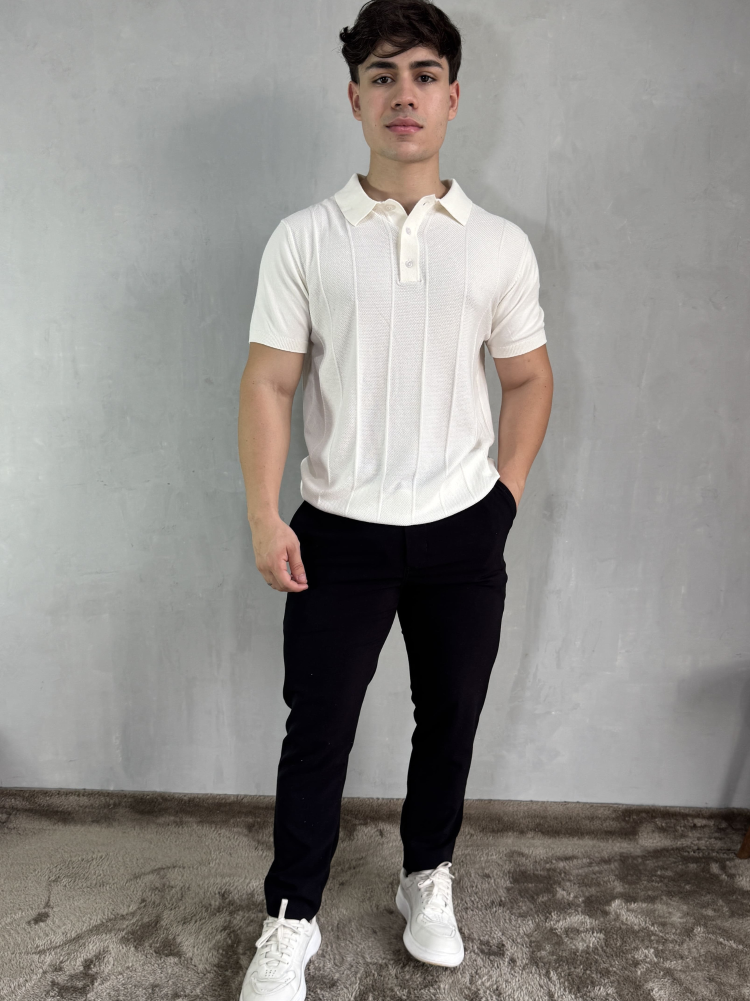 POLO TRICOT MÕNACO OFF WHITE