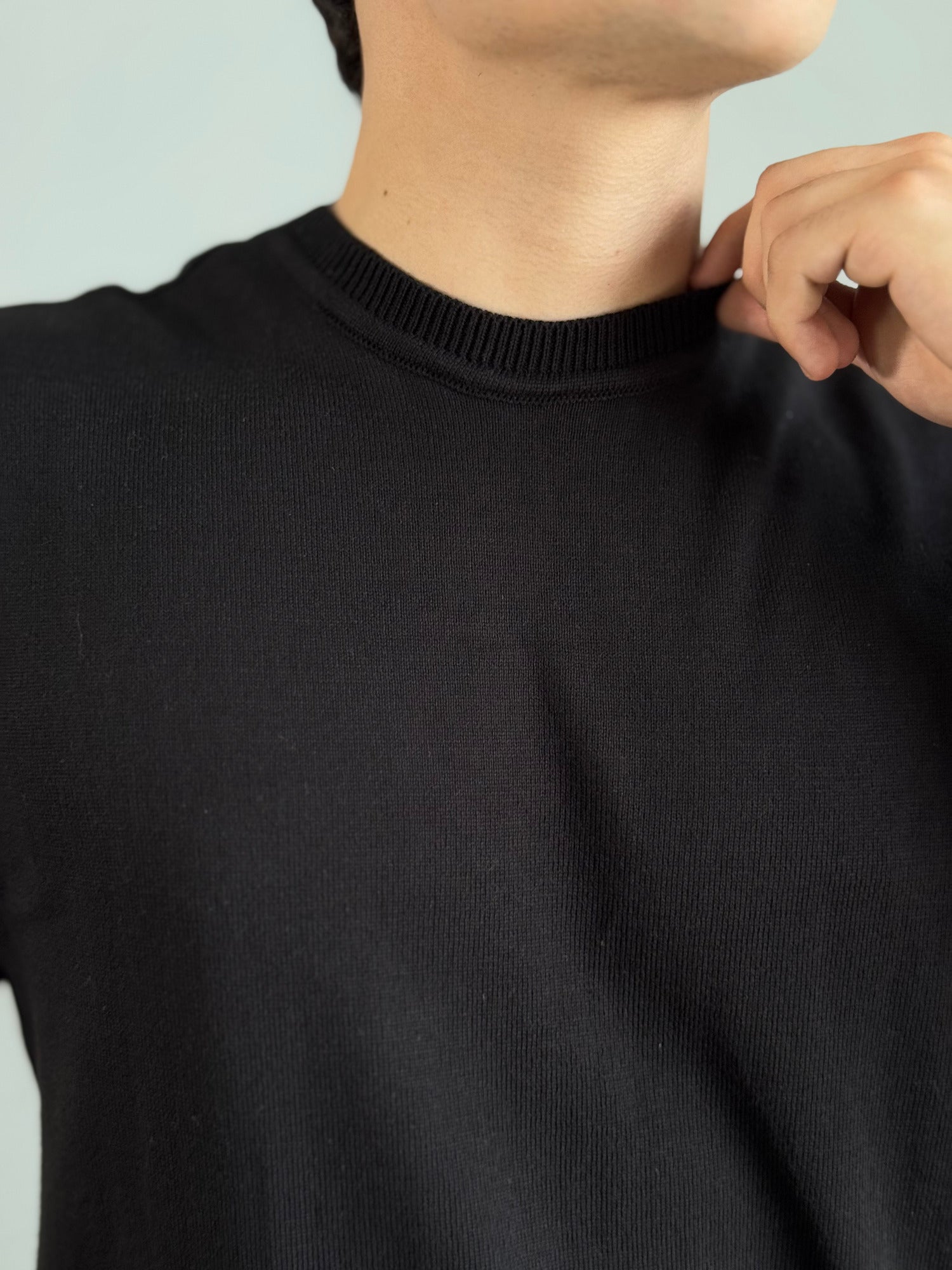 CAMISETA TRICOT PRETA