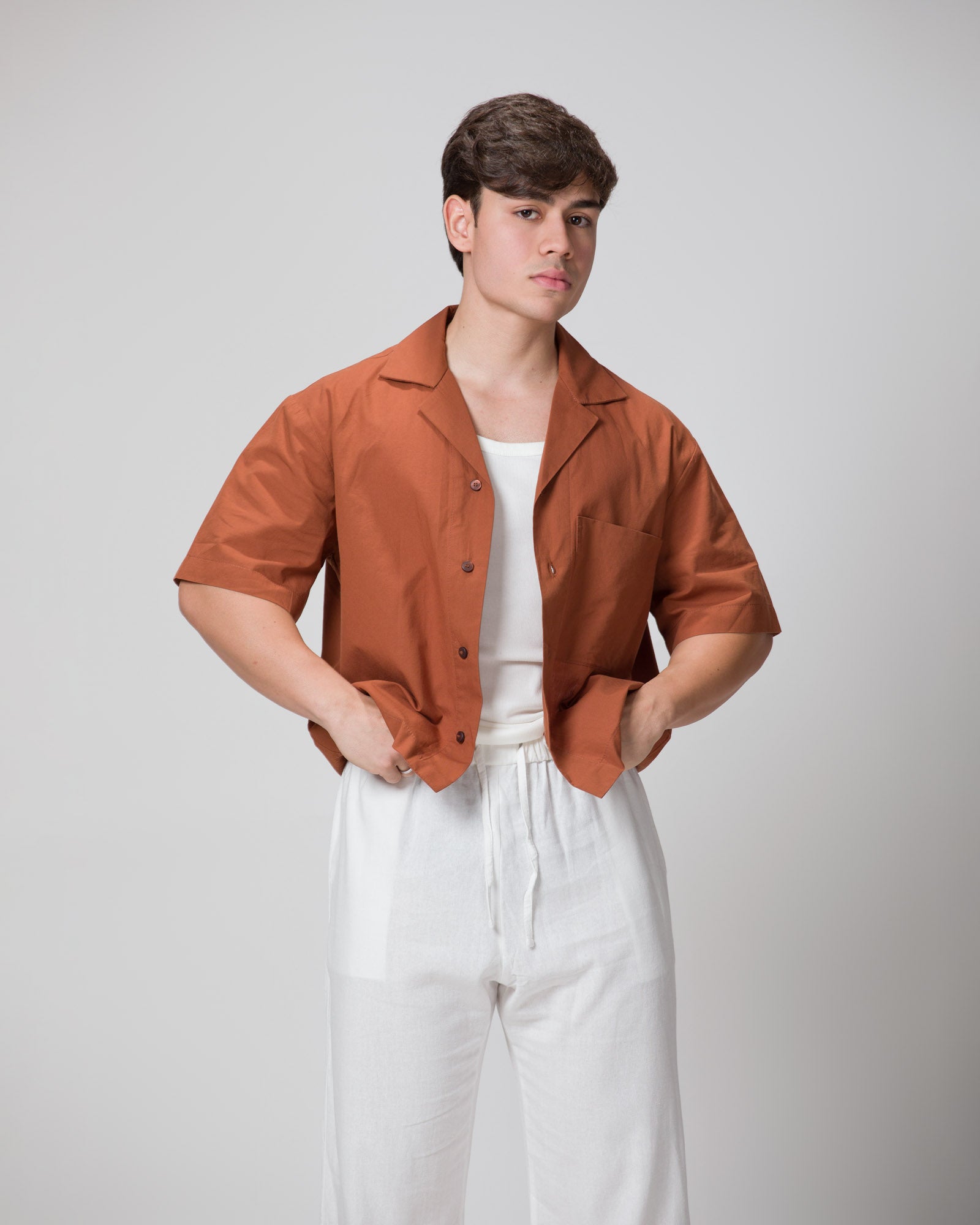 CAMISA SUITS BOXY MARROM