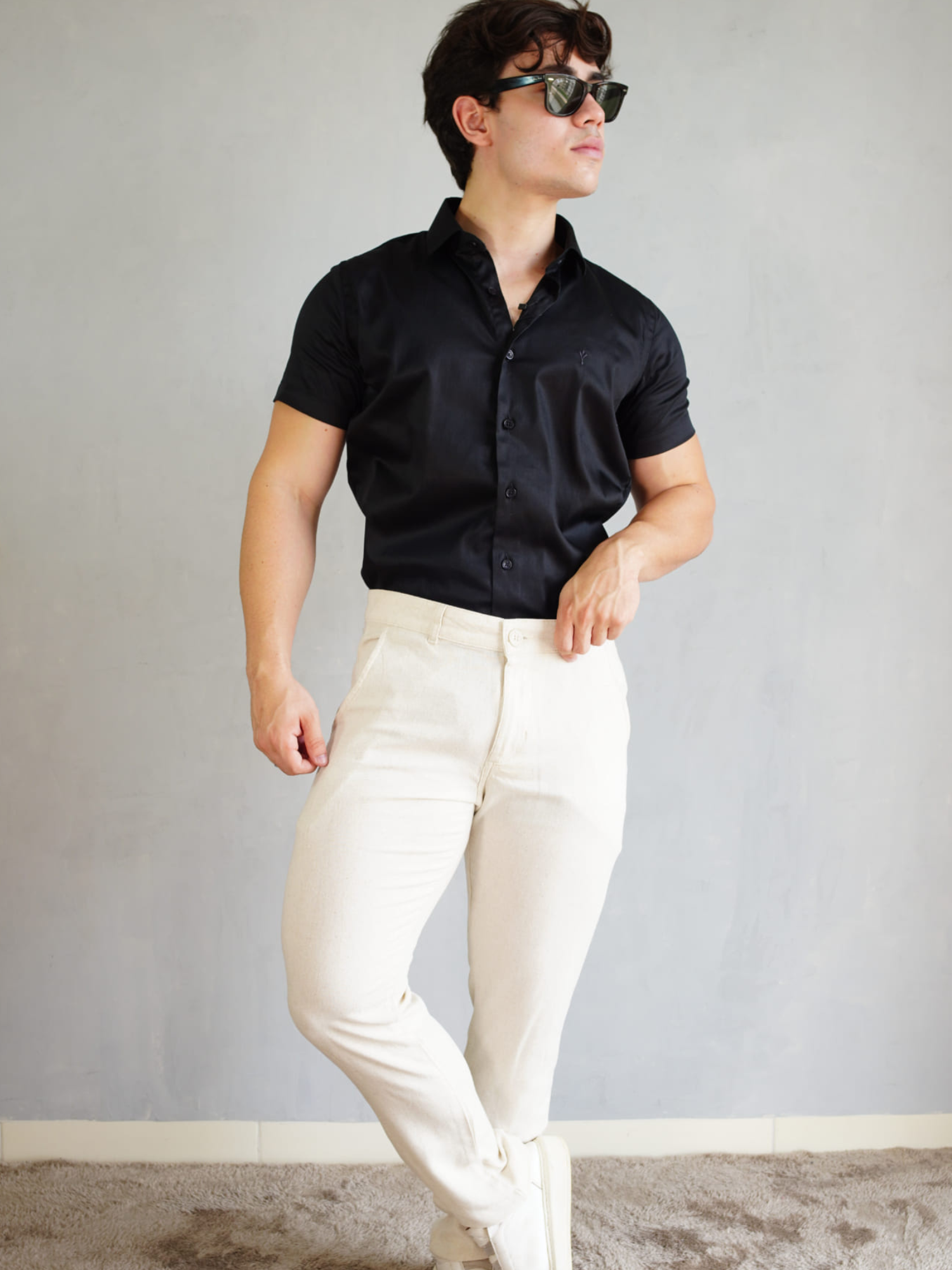 CALÇA ALFAIATARIA LINHO RESORT BEGE