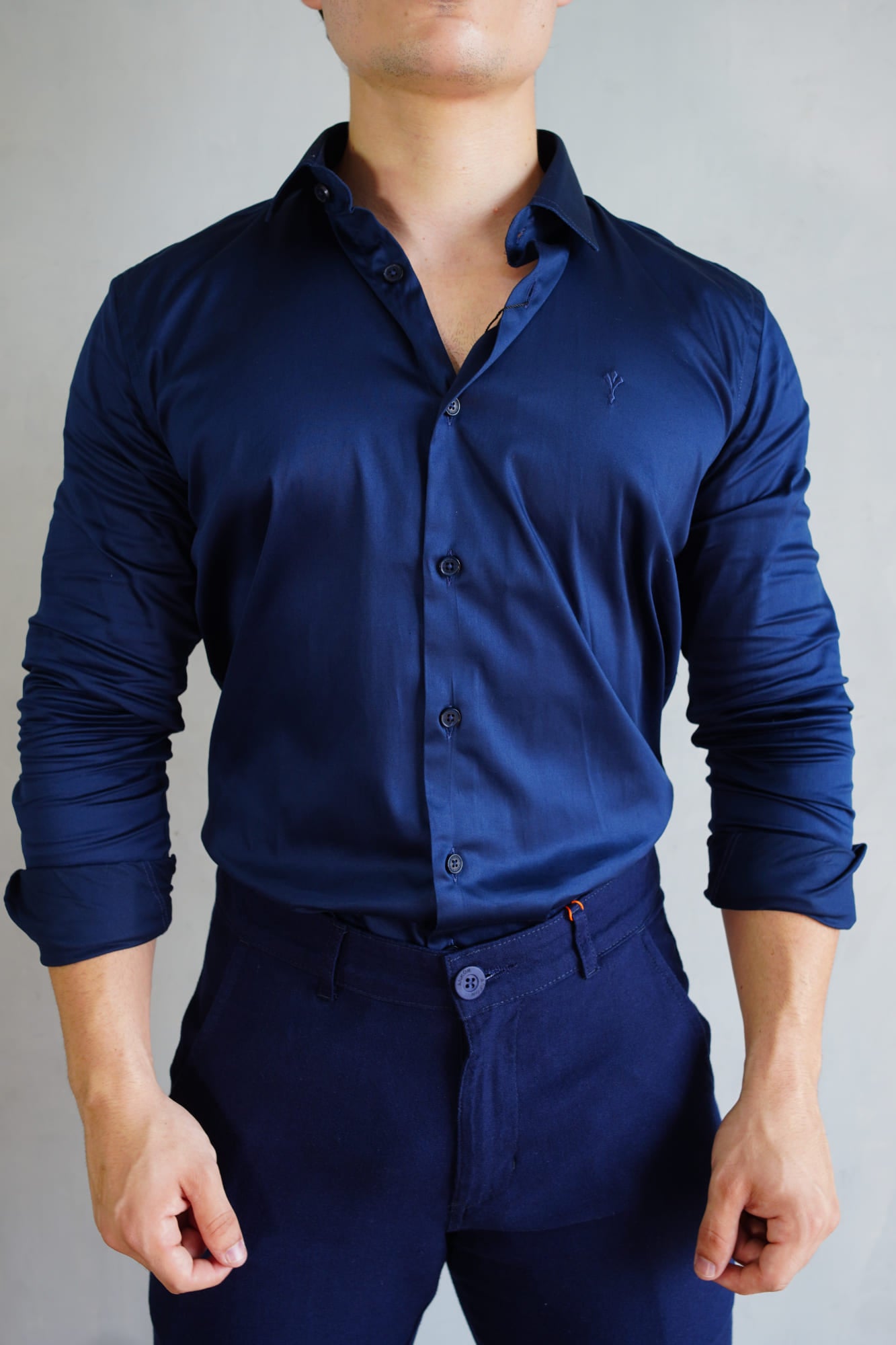 CAMISA MANGA LONGA AZUL MARINHO