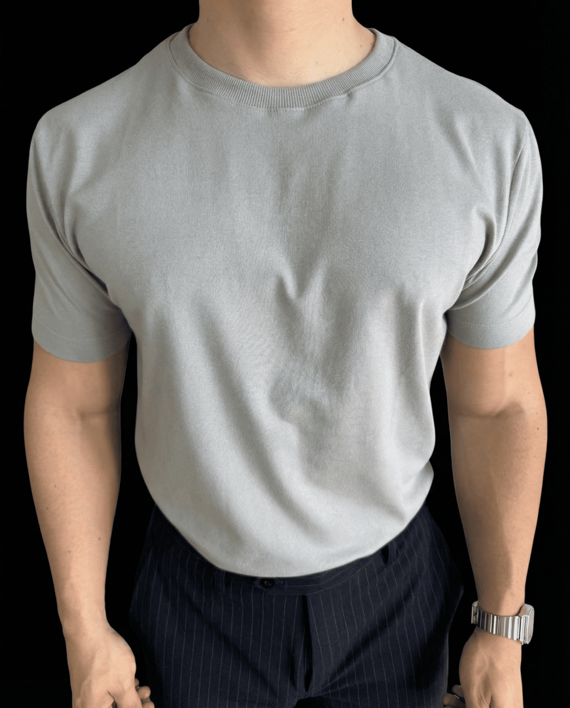 CAMISETA SLIM FIT CINZA