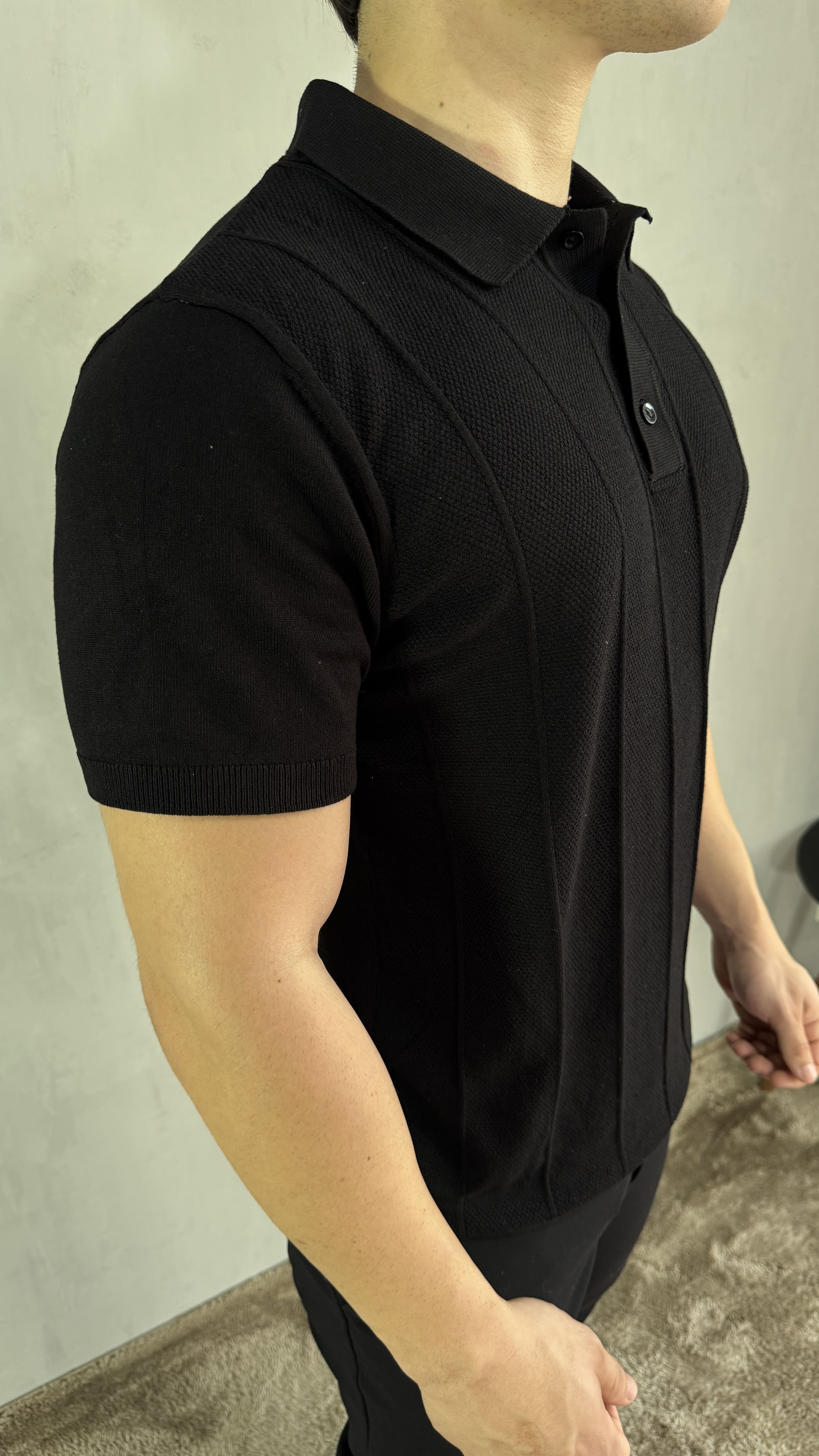 POLO TRICOT MÕNACO PRETO