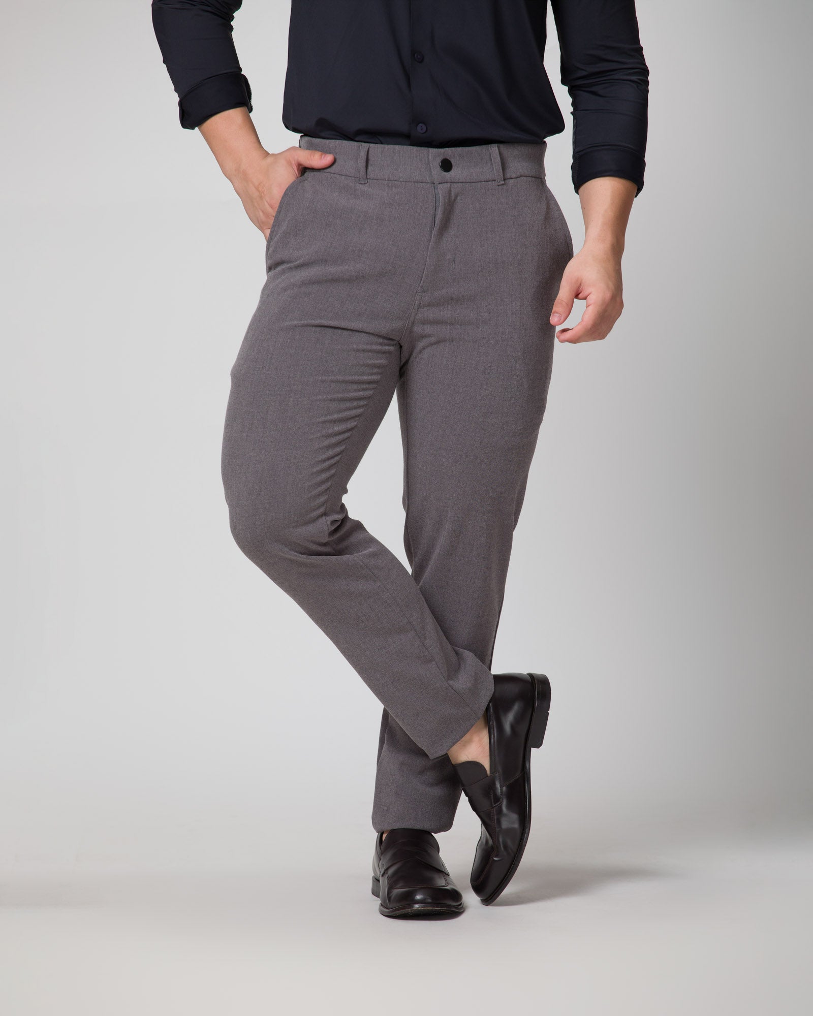 CALÇA ALFAITARIA MELANGE CINZA