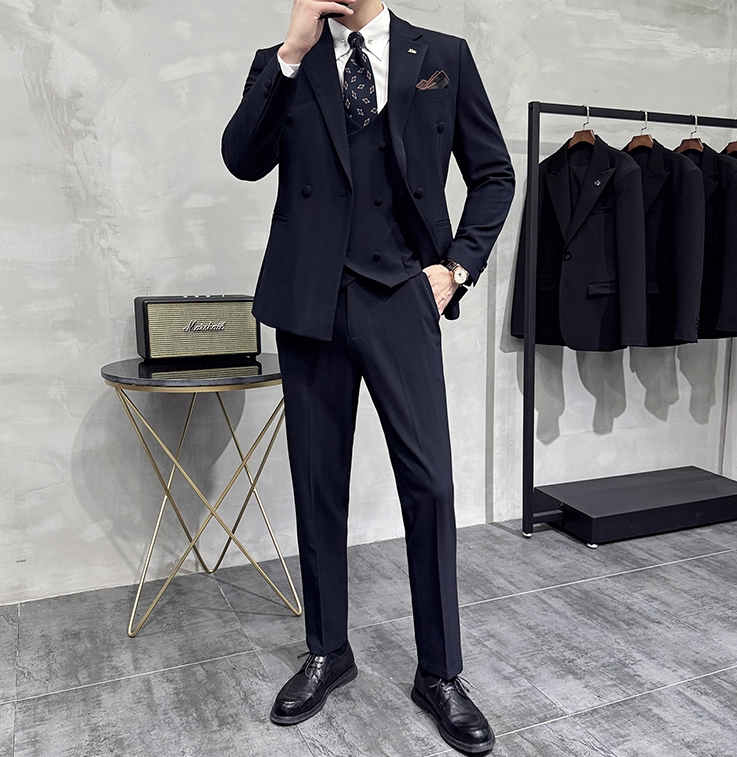 TERNO TRANSPASSADO RISCA DE GIZ AZUL