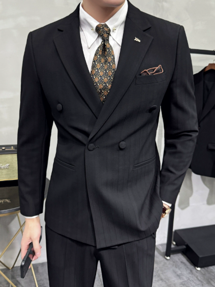 TERNO TRANSPASSADO RISCA DE GIZ PRETO