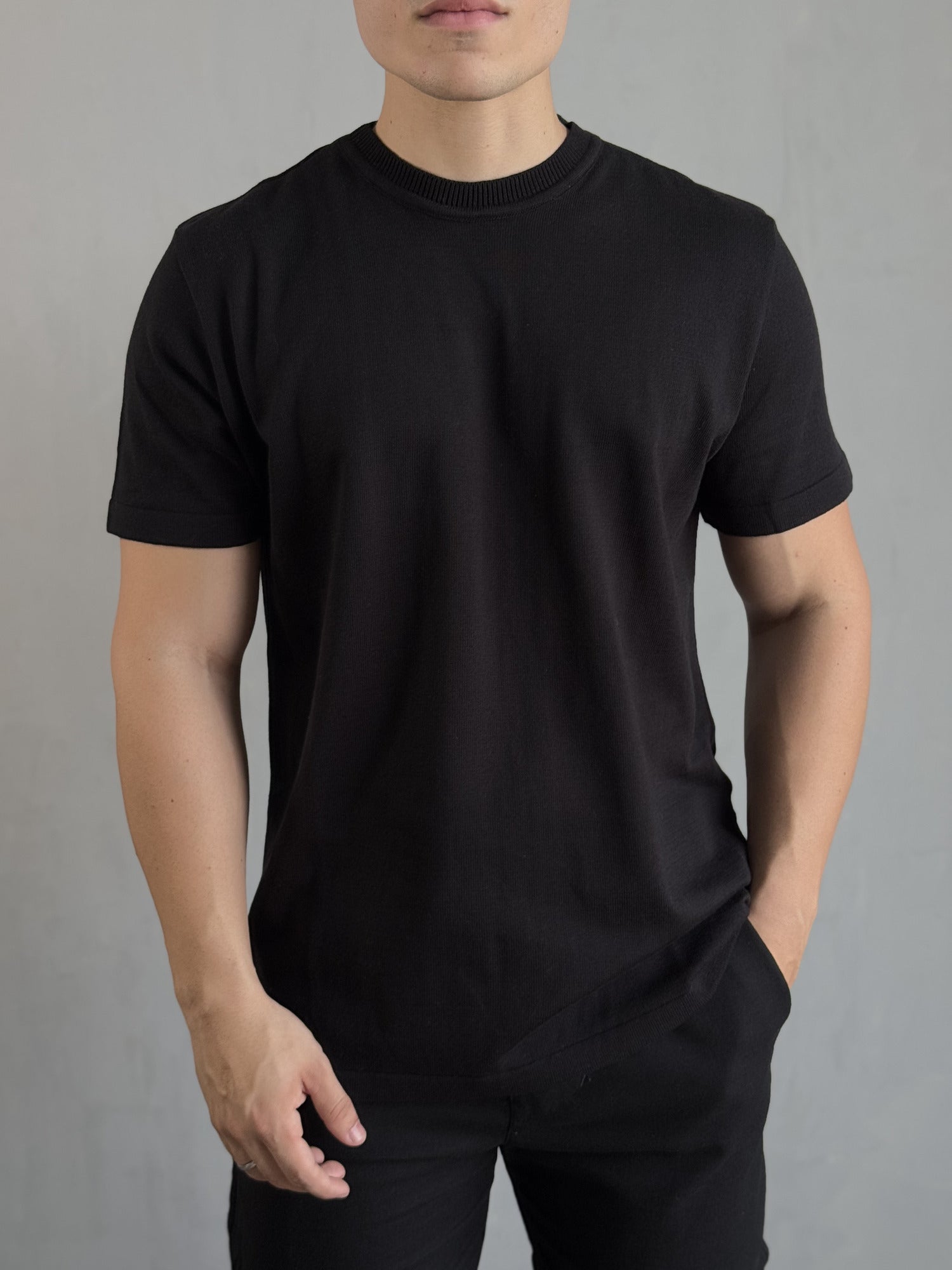 CAMISETA TRICOT PRETA